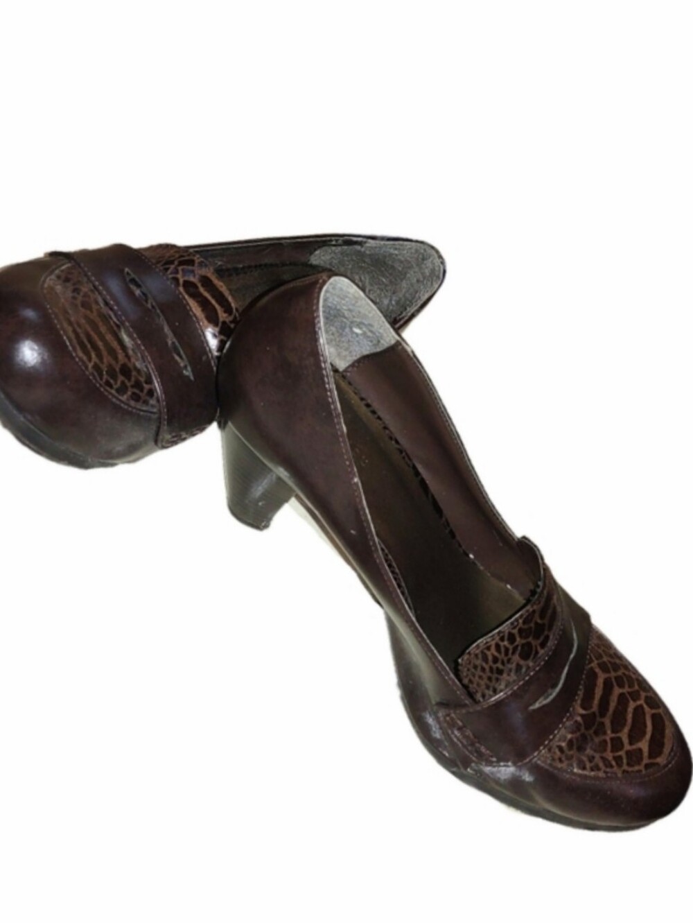 8M Brown Heels with Smooth Leather